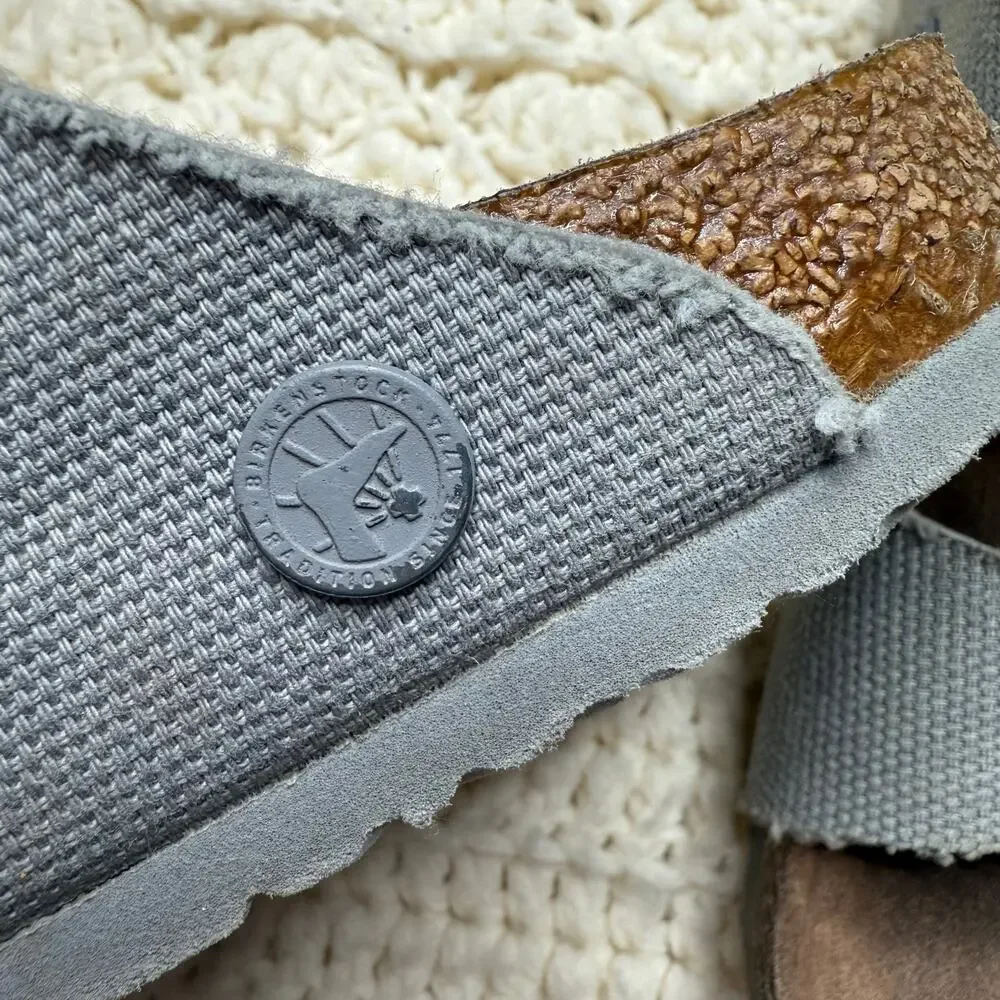 BIRKENSTOCK Kid's 170 27 US 9 9.5 Arizona Banded Buckle Vegan Sandal Shoes Gray